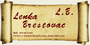 Lenka Brestovac vizit kartica